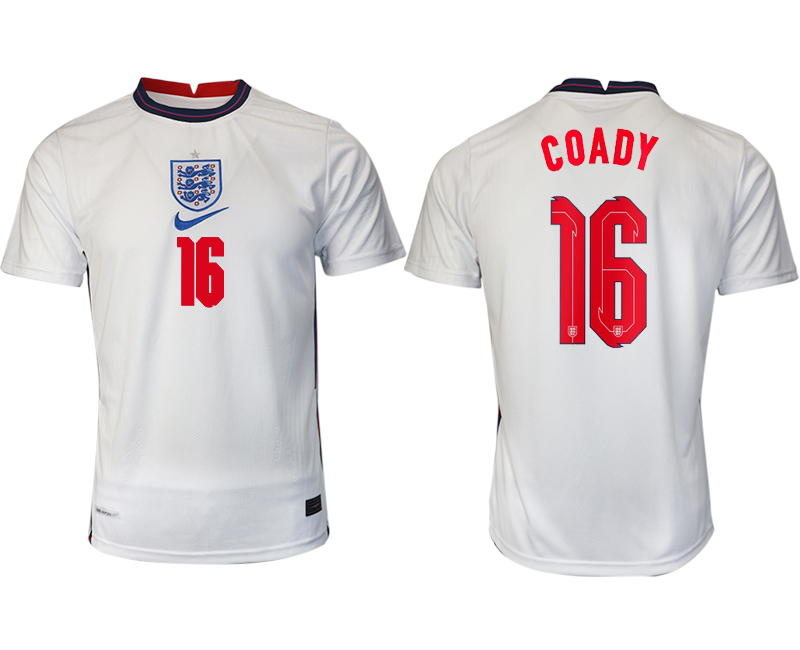 Men 2021 Europe England home AAA version #16 soccer jerseys